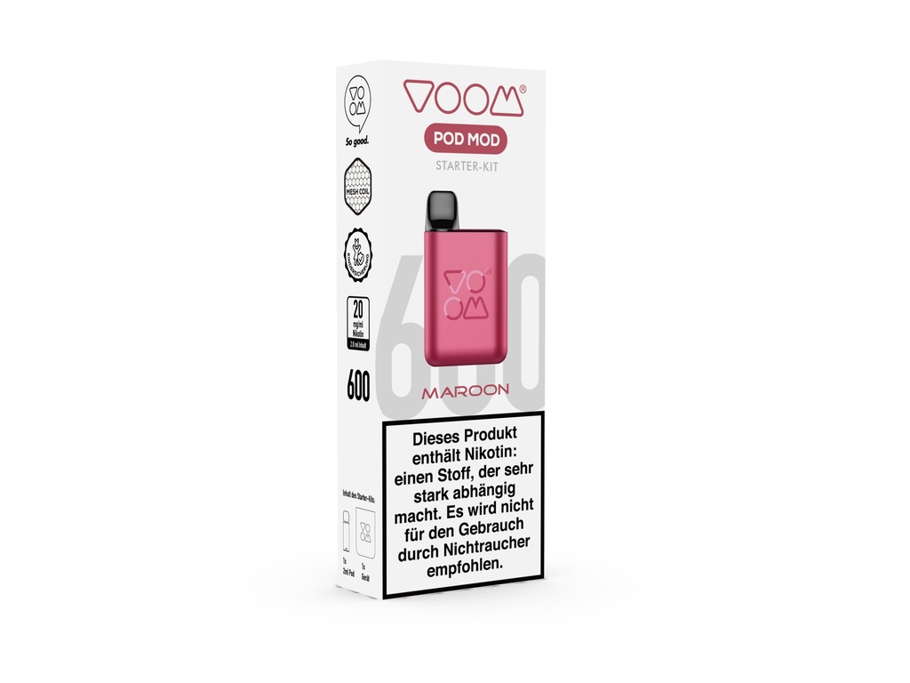 VOOM Pod Mod Maroon 20mg 